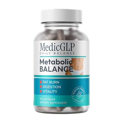 Flacon de complément alimentaire MedicGLP Daily Balance
